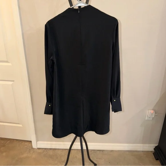H&M Black Long-Sleeve Mini Dress Size XS - Picture 2 of 12